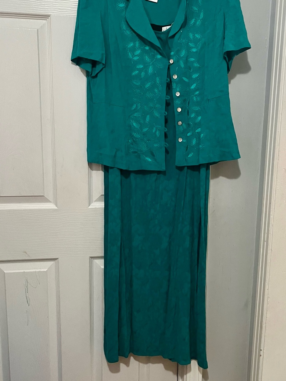 K Studio Teal Rayon Skirt Set - Vibrant Teal